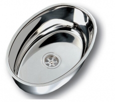 NIRO-Ovalsple = 385 x 265mm Auenma, Tiefe 130mm