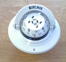 Ritchie Explorer F50-W Einbaukompass mit 2,5 Zoll Rose weiß Ritchie Explorer F50-W Einbaukompass mit 2,5 Zoll Rose weiß