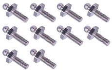 LOXX Marine kurzer Bolzen aus verchromtem Messing fr GfK & Metalle M5x10mm, 10 Stck