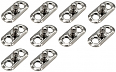 LOXX Marine kurze Ovalbasis aus vernickeltem Messing zum Schrauben, 15mm, 10 Stück LOXX Marine kurze Ovalbasis aus vernickeltem Messing zum Schrauben, 15mm, 10 Stück