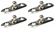 LOXX Marine lange Ovalbasis aus verchromtem Messing zum Schrauben, 23mm, 4 Stück LOXX Marine lange Ovalbasis aus verchromtem Messing zum Schrauben, 23mm, 4 Stück