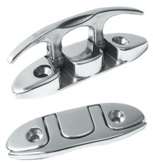 Klampe, abwendbar AISI316, hochglanzpoliert 143 mm Schrauben Klampe, abwendbar AISI316, hochglanzpoliert 143 mm Schrauben