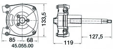 Rotationssteueranlage T 71 Ultraflex Rotech I enthlt Steuerwerk T71FC Montageplatte 90 Grad M66 Kabel 11Fu