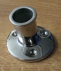 Flaggenstockhalter aus hochglanzpoliertem Edelstahl 19mm Flaggenstockhalter aus hochglanzpoliertem Edelstahl 19mm
