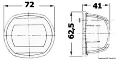 Compact LED Navigationslicht Edelstahl 112,5 Grad links 12V