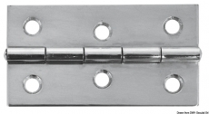 Edelstahlscharniere, Stärke 1,3 mm Maße 75x40mm Edelstahlscharniere, Stärke 1,3 mm Maße 75x40mm
