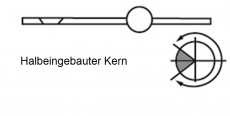 Schanier, oval 35x51 mm Schraubenbefestigung 1,5 mm