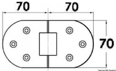 Przisions-Mikrogussscharniere 140 x 70 mm Version mit Stiftschrauben 5mm