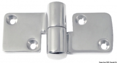 Edelstahlscharnier, AISI 316 Stärke 5 mm zu stecken 100x50mm links Edelstahlscharnier, AISI 316 Stärke 5 mm zu stecken 100x50mm links