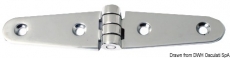 Edelstahlscharnier, lang, aus hochglanzpoliertem, rostfreiem Stahl 152x29mm