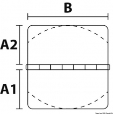 Gro�es Scharnier, gegossen AISI316 51x51x102 mm
