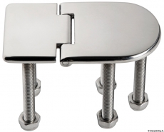 Scharnier verchromten hochglanzpolierten Inox Stahl 316 Typ C 95 Grad AISI 316 76x40 mm Scharnier verchromten hochglanzpolierten Inox Stahl 316 Typ C 95 Grad AISI 316 76x40 mm