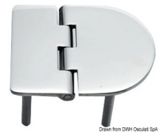 Scharnier verchromten hochglanzpolierten Inox Stahl 316 Typ B 95 Grad AISI 316 83x65 mm