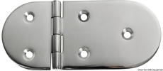 Scharnier verchromten hochglanzpolierten Inox Stahl 316 Typ A 180Grad AISI 316 145x65 mm Scharnier verchromten hochglanzpolierten Inox Stahl 316 Typ A 180Grad AISI 316 145x65 mm