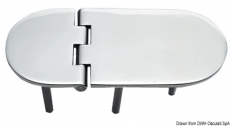 Scharnier verchromten hochglanzpolierten Inox Stahl 316 Typ C 95 Grad AISI 316 145x65 mm Scharnier verchromten hochglanzpolierten Inox Stahl 316 Typ C 95 Grad AISI 316 145x65 mm