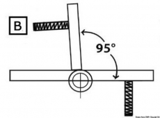 Scharnier verchromten hochglanzpolierten Inox Stahl 316 Typ C 95 Grad AISI 316 145x65 mm