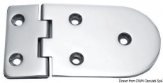 Scharnier verchromten hochglanzpolierten Inox Stahl 316 Typ B 95 Grad AISI 316 128x65 mm Scharnier verchromten hochglanzpolierten Inox Stahl 316 Typ B 95 Grad AISI 316 128x65 mm