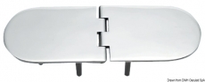 Scharnier verchromten hochglanzpolierten Inox Stahl 316 Typ C 95 Grad AISI 316 190x65 mm Scharnier verchromten hochglanzpolierten Inox Stahl 316 Typ C 95 Grad AISI 316 190x65 mm