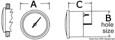 Amperemeter 80-0-80 Anzeige schwarz Blende schwarz