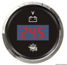 Voltmeter Digital 8 bis 32 V Anzeige Anzeige schwarz Blende poliert