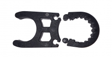 Einzelne Kunststoffklemme für alle Badeleitern, schwarz, Ø 20-22mm Einzelne Kunststoffklemme für alle Badeleitern, schwarz, Ø 20-22mm