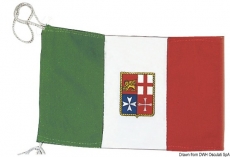 Länderflaggen Schifffahrt Flagge Italien Maße 200 x 300mm mit Wappen der Handelsmarine Länderflaggen Schifffahrt Flagge Italien Maße 200 x 300mm mit Wappen der Handelsmarine