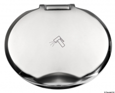 Elissa Duschbox und Dusche Tiger aus Edelstahl AISI 316, Nylon, wei� -Schlauch 2,5 m