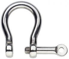 Schäkel geschweift unverlierbarem Bolzen - Edelstahl rostfrei 34 x 16 mm Schäkel geschweift unverlierbarem Bolzen - Edelstahl rostfrei 34 x 16 mm