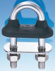WICHARD U-Bolzen - Edelstahl rostfrei, Gummimanschette schwarz, 110 mm, M12