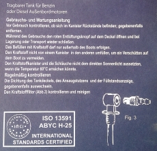 Talamex Kraftstofftank BIG JOE tragbar 22L mit integrierter Kraftstoffanzeige