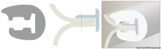 L-Profilleiste aus PVC, wei 33x30 mm mit Halterung