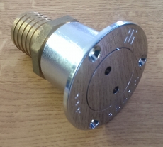 Einfüllkappe WATER mit 1 1/2 Zoll Innengewinde mit 38mm Messing-Schlauchtülle Einfüllkappe WATER mit 1 1/2 Zoll Innengewinde mit 38mm Messing-Schlauchtülle