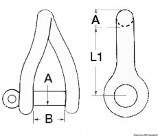 Gedrehter Schäkel aus Mikrofusions-Edelstahl 5mm
