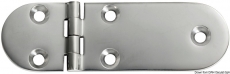 Scharnier verchromten hochglanzpolierten Inox Stahl 316 Typ A 180Grad AISI 316 126x40 mm Scharnier verchromten hochglanzpolierten Inox Stahl 316 Typ A 180Grad AISI 316 126x40 mm