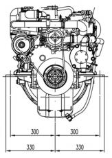 Dieselmotor Sole SM 105 L mit 6 Zylindern 76 PS mit TM 93 hydraulischem Wendegetriebe 2,09