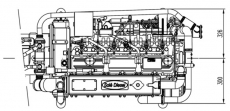 Dieselmotor Sole SM 105 L mit 6 Zylindern 76 PS mit TM 170 hydraulischem Wendegetriebe 2,94