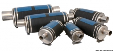 Schalldämpfer Edelstahl und verstärktem Gummi Volumen 15 Liter Max 200PS Anschluss 90mm Schalldämpfer Edelstahl und verstärktem Gummi Volumen 15 Liter Max 200PS Anschluss 90mm