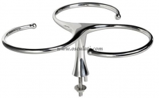 Glashalter für 3 Gläser aus hochglanzpoliertem rostfreiem Stahl AISI 316. Glashalter für 3 Gläser aus hochglanzpoliertem rostfreiem Stahl AISI 316.