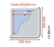 Sonnendeckgardine mit M�ckennetz 350 x 350 mm
