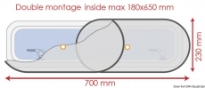 Sonnendeck mit Mckennetz 1-Stk.230 x 490 2-Stk 700mm