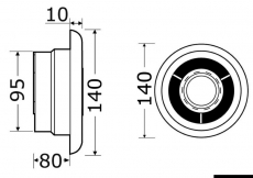 LED-Einbaustrahler m. Lfter 12V