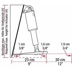 LENCO Trimmklappen Standard kurz Empf. Bootslnge 4,2 bis 5,5 m