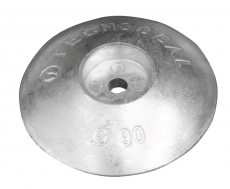 Ruderblatt und Trimm Anode Durchmesser 90mm Magnesium