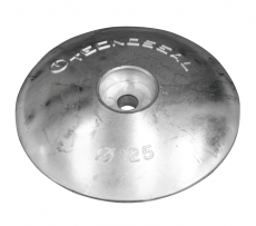 Ruderblatt und Trimm Anode Durchmesser 125mm Zink Ruderblatt und Trimm Anode Durchmesser 125mm Zink