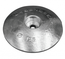 Ruderblatt und Trimm Anode schwere Ausfhrung Durchmesser 125mm Aluminium