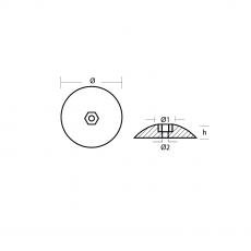 Scheibenanoden UK Typ Durchmesser 127mm Aluminium
