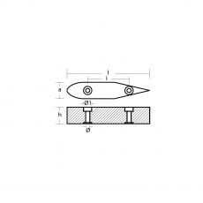 Plattenanode Thalassa series H.C.100 Zink