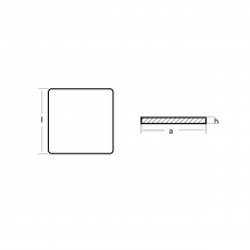 Plattenanode SQUARE 100x100 h10 Zink