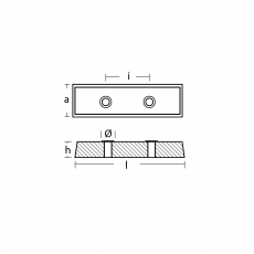 Plattenanode Bennet trim tab anode only Aluminium