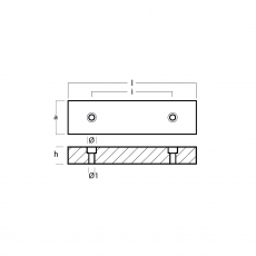 Plattenanode 190x50x25 Zink
